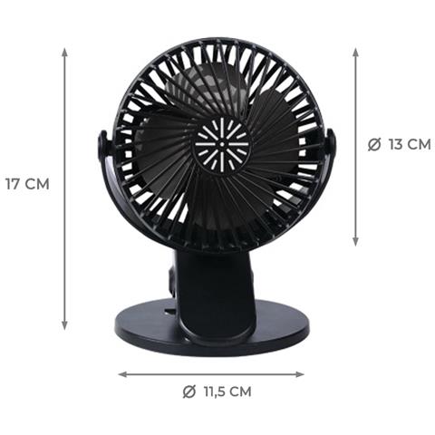 Ventilatore Da Tavolo Silenzioso Batteria Ricaricabile Usb Modello Solano - Foto 3