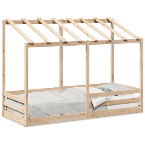 Letto Per Bambini Con Tetto 90x190 Cm In Legno Massello Di Pino - Foto 2
