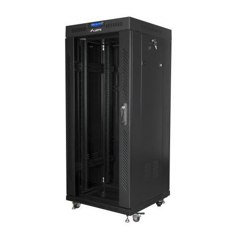 Free Standing Rack 19inch Cabinet 27u 600x600 Glass Door Lcd Flat Pack Black Rack Indipendenti - Foto 1
