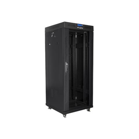 Free Standing Rack 19inch Cabinet 27u 600x600 Glass Door Lcd Flat Pack Black Rack Indipendenti - Foto 3