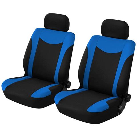 Coppia Coprisedili Anteriori Uranus Colore Nero / Blu - Foto 1