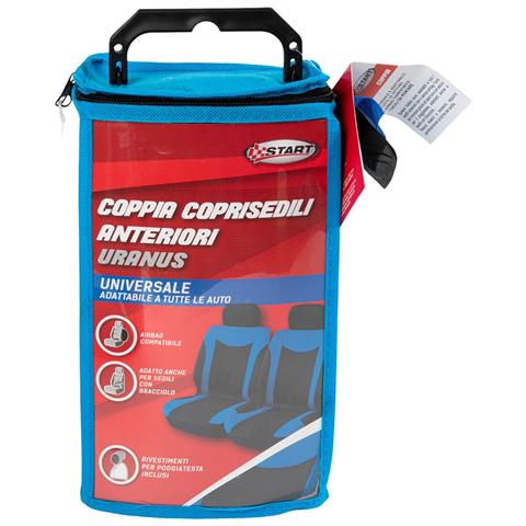 Coppia Coprisedili Anteriori Uranus Colore Nero / Blu - Foto 2