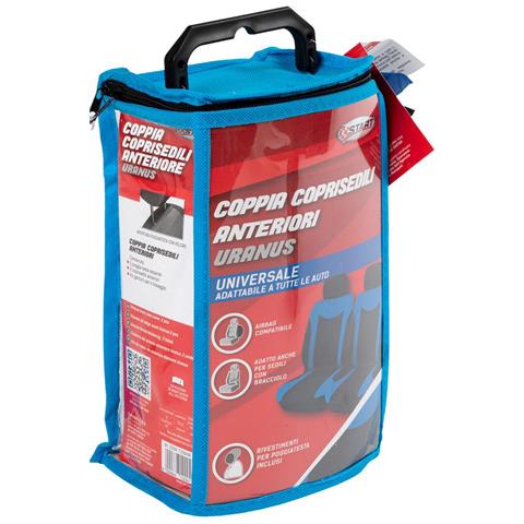 Coppia Coprisedili Anteriori Uranus Colore Nero / Blu - Foto 3