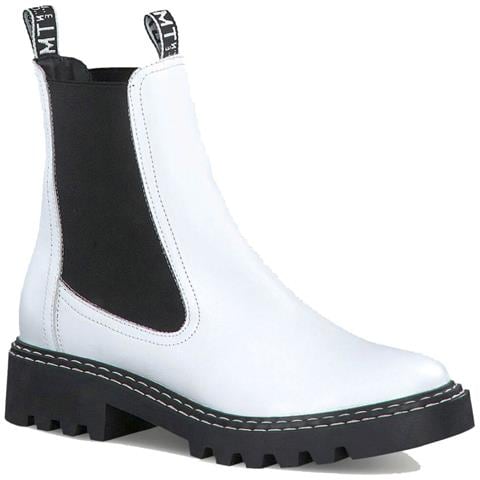 White Casual Closed Booties Stivaletti Pelle Scarpe Donna Bianco Eu 40, 1-25455-29 100 - Foto 2