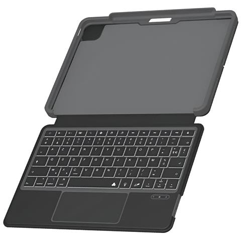 Custodia Per Ipad 10,9” Folio Quick Note Con Tastiera Qwerty Spagnola Bluetooth 3.0, Nero - Foto 10