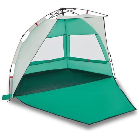 Tenda da Spiaggia 2 Persone Verde Rilascio Rapido Impermeabile - Foto 1