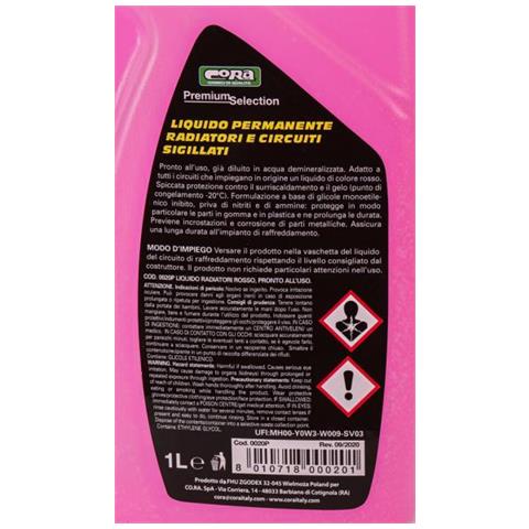 Liquido Permanente Radiatori E Circuiti Sigillati -20c Rosso 1 L - Foto 3