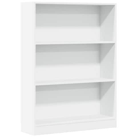 Libreria Bianca 80x24x109 Cm In Legno Multistrato - Foto 2