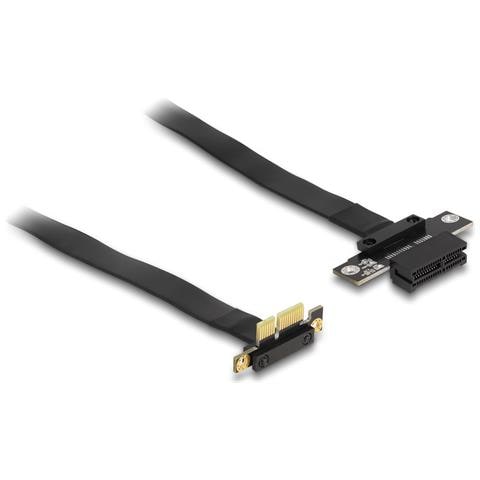 Scheda Riser PCI Express x1 maschio angolare a 90° per slot x1 con cavo da 60 cm - Foto 1