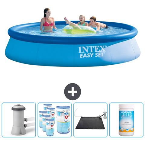 Piscina Fuori Terra - In Giro - 396x396x84 Cm - Blu - Include Accessori Coordinati Cb92 - Foto 1