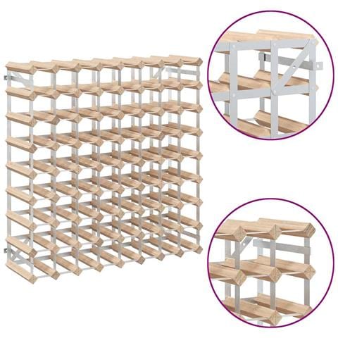 Portavini Da 72 Bottiglie In Legno Massello Di Pino - Foto 8