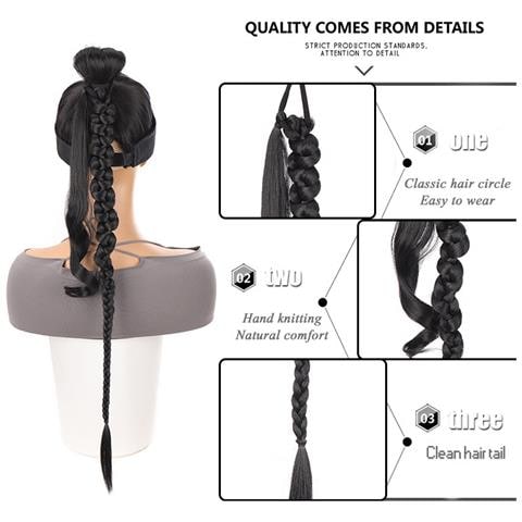 Extension Per Capelli Crochet Con Trecce Twist Nere (2 Pezzi) - Foto 2