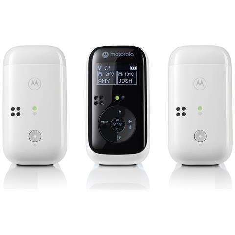 Audio Baby Monitor Pip152 Con Audio Hd, 2 Monitor, Monitoraggio Della Temperatura, Conversazione Bidirezionale, Luce Notturna E Ninne Nanne - Foto 2
