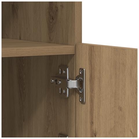 Credenza con luci LED Rovere Artigianale 60,5x37x100 cm - Foto 9