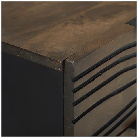 Set di Comodini 2 pcs 40x33.5x46 cm Legno Massello Mango - Foto 9