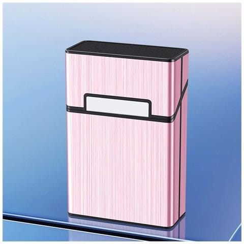 Portasigarette In Metallo Per 20 Sigarette Di Dimensioni Standard - Chiusura Magnetica, A Prova Di Umidità Pink - Foto 2