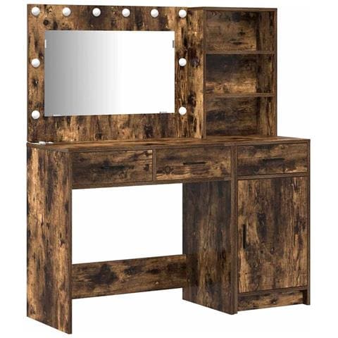 Tavolo da Trucco con cassetto 2 pcs Marrone 78.5 x 41 x 135 cm - Foto 1