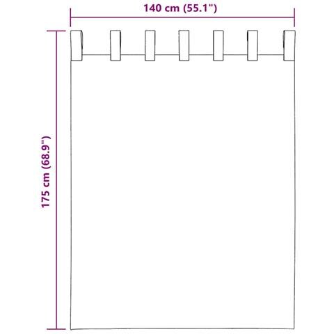 Tende in Voile con Passanti 2 pz Rosso Vino 140x175 cm - Foto 8