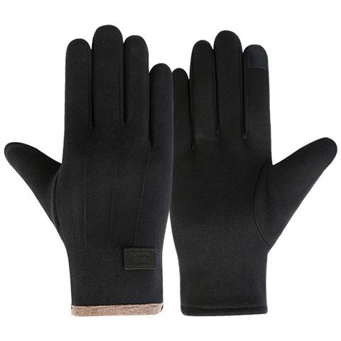 Guanti Touchscreen Uomo A Tre Linee - Antivento E Caldi In Pile Di Coniglio Per Ciclismo - Foto 5