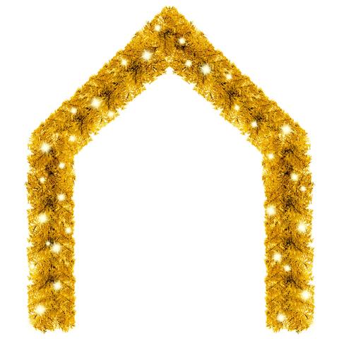 Lusso Casadino - Ghirlanda Natalizia Con Luci A Led 5 M Oro - Foto 1