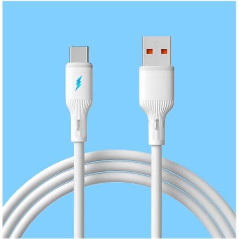 Cavo Di Ricarica Rapida Usb Type-c Da 66w Per Telefoni Cellulari - Cavo Dati In Silicone White - Foto 2