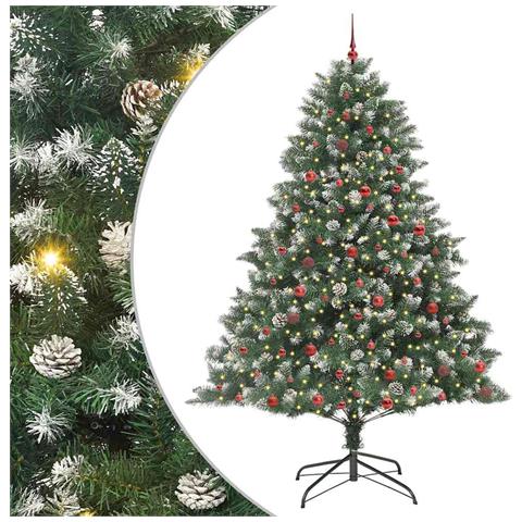 Albero di Natale artificiale con 300 LED Verde 240 cm - Foto 1