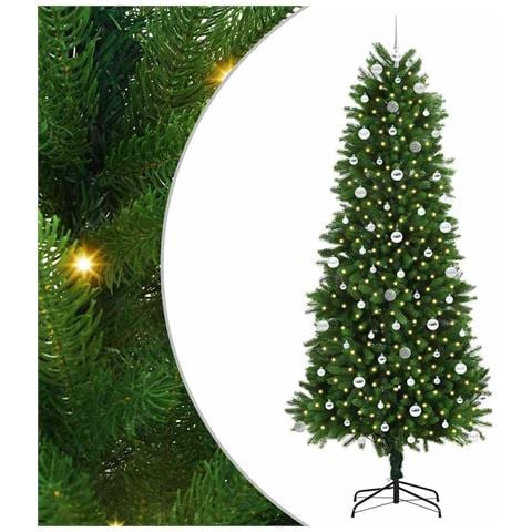 Albero di Natale con 300 LED con supporto Verde 240 cm PE - Foto 1