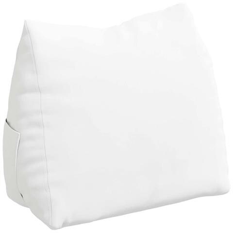 Cuscino per Schiena Bianco 60 x 20 x 50 cm Tessuto - Foto 1