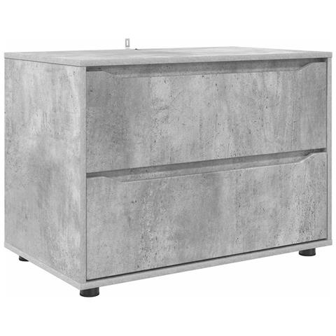 Armadio Grigio cemento 80 x 48 x 57 cm Legno multistrato - Foto 1