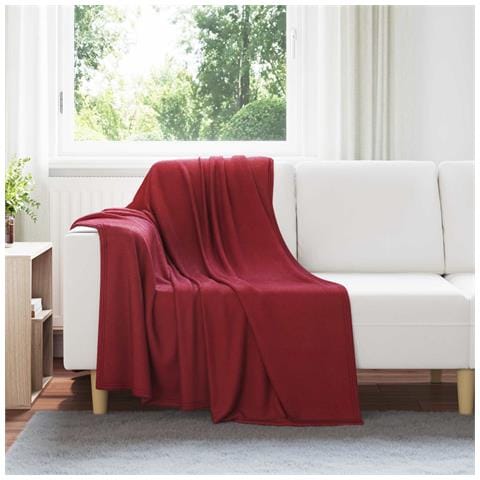 Coperte da Pile 24 pcs Rosso Bordeaux 170 x 130 cm Panno - Foto 2