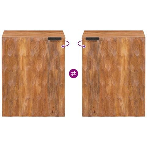 Mobile Appeso da Bagno con lo scaffale Marrone 38 x 33 x 48 cm - Foto 9
