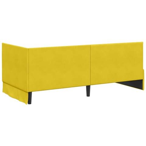 Struttura Letto Angolare con Materasso 2 pcs Giallo Velluto - Foto 9