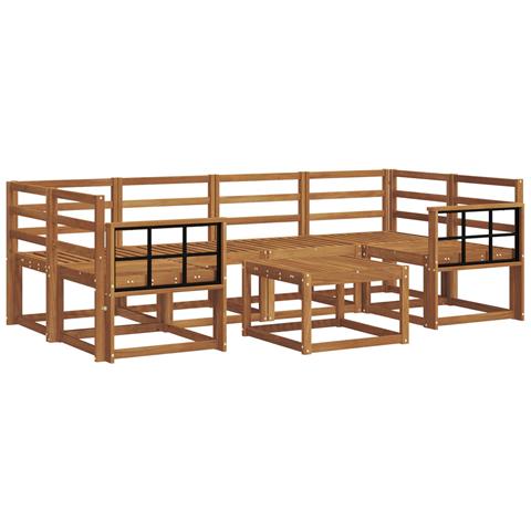 Set di divani da esterno 7 pcs Naturale - Foto 1