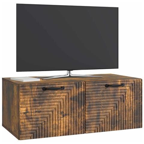 Mobile Porta TV da Muro Rovere Fumo 78,5 x 41 x 30 cm - Foto 2