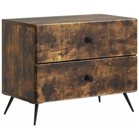Armadio da Notte con cassetto Rovere Fumo 62 x 34,5 x 47,5 cm - Foto 1