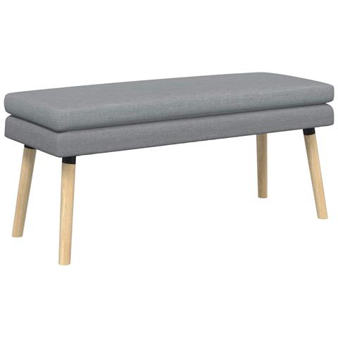 Panchina a doppio strato Grigio Chiaro 110 x 40 x 47 cm Tessuto - Foto 1