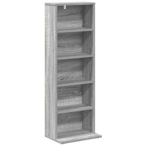 Mobile per CD Sonoma grigio 33 x 23,5 x 97,5 cm - Foto 1
