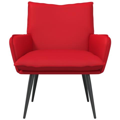 Poltrona Rosso Similpelle - Foto 2