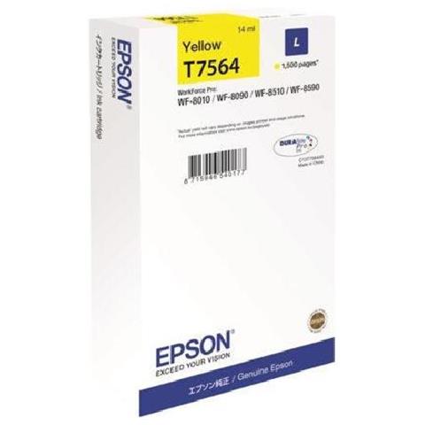 C13T756440 Cartuccia Ink Originale Gialla per Epson WF-8010 WF8090 Capacità 1500 Pagine - Foto 7