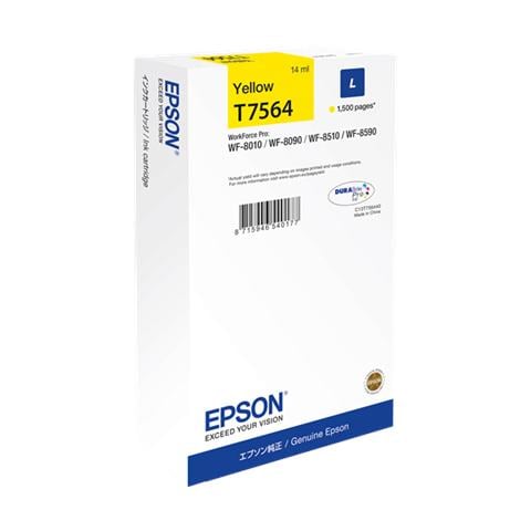 C13T756440 Cartuccia Ink Originale Gialla per Epson WF-8010 WF8090 Capacità 1500 Pagine - Foto 1