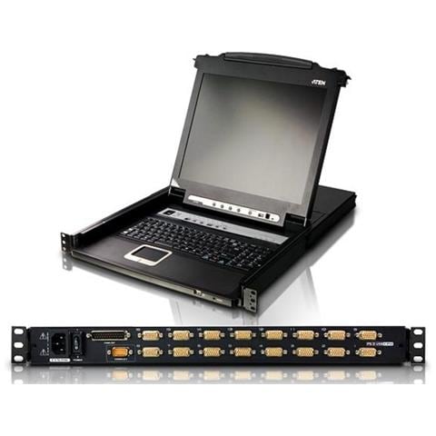 IDATA CL-5716M - Switch KVM USB-PS2 VGA 16 Porte LCD 17'' e porta USB rack 19'', CL5716M - Foto 6