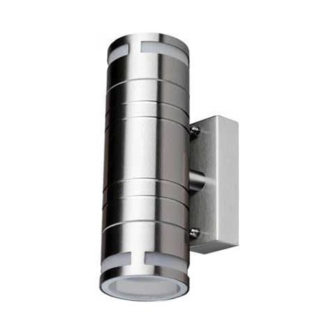 Lampada Da Muro Applique 2 X Gu10 Acciaio Inox Esterno Ip44 Vt-7632 7504 - Foto 2