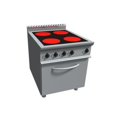 Gaggioli - Cucina elettrica vetroceramica su forno elettrico GN 2/1 - Dim.  cm 80x90x85h - ePRICE