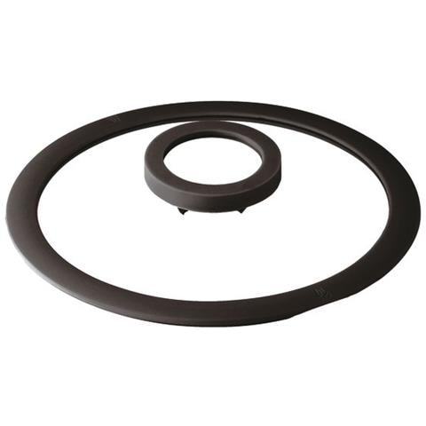 Coperchio Cm 14 12 O'clock Grey Silicone, Vetro - Foto 1