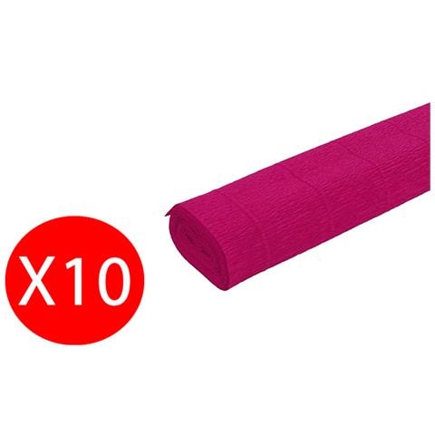 Carta Crespa Decorativa Fucsia 60g / mq 50x250cm 10 Rotoli - Foto 1