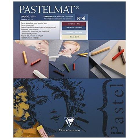 Pastelmat Pastello Carta Pad No4 360 G 24 X 30 Cm 12 Strati Colori Assortiti - Foto 1