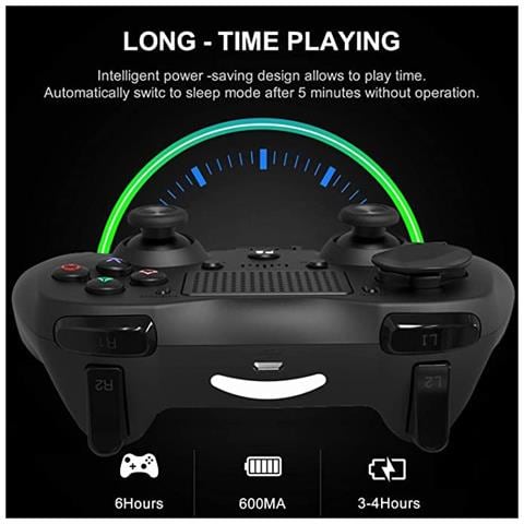 Controller Wireless A 6 Assi Per Ps4 Nero - Foto 2
