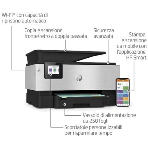 Stampante Multifunzione OfficeJet Pro 9019e Fax / ADF / Lan / USB / Wi-Fi - Foto 4