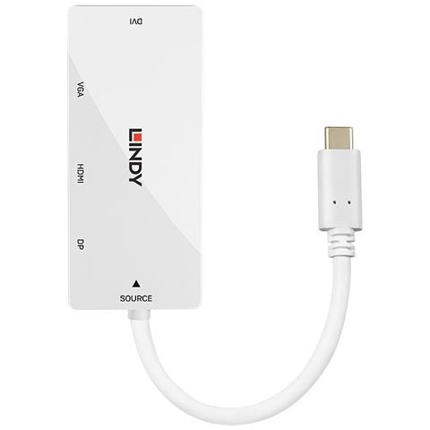 43279 Hub di Interfaccia USB Tipo C a Multi-AV 21600 Mbit / s - Bianco - Foto 2