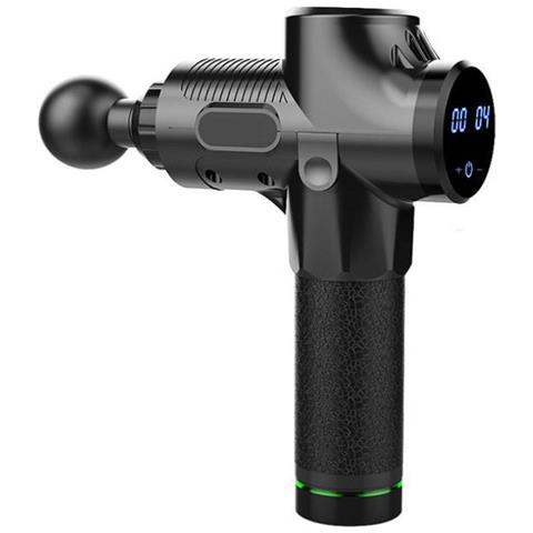 Pistola Per Massaggio Con 6 Testine Massaggianti Sostituibili Nera - Foto 1